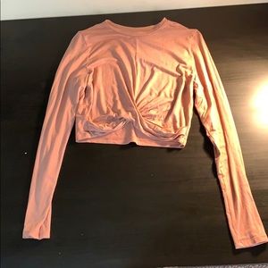 H&M pink cropped sweater